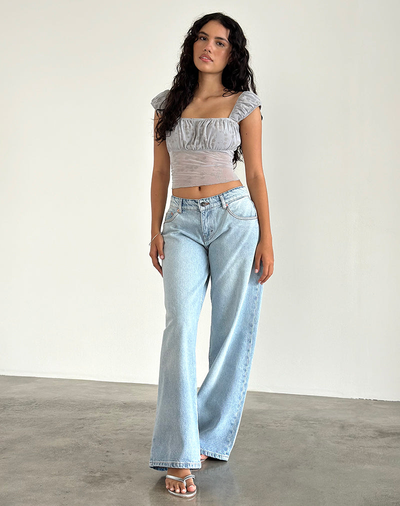 Top Jamet en Flock Chic Petals Grey