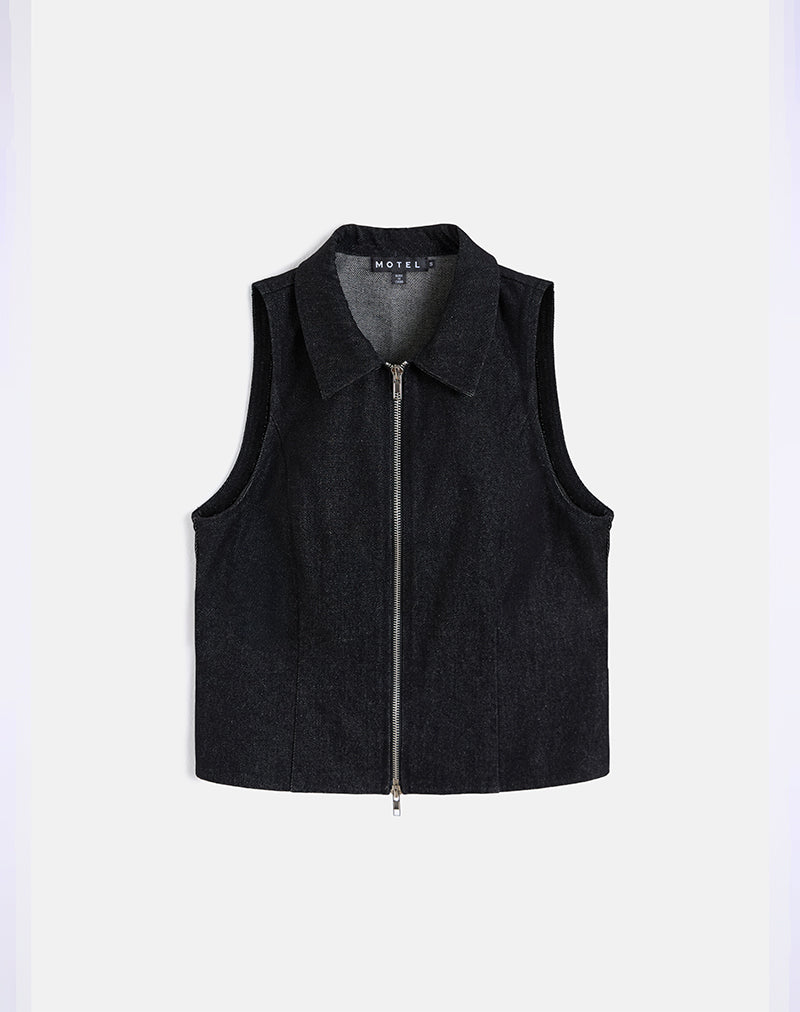 Image de la veste Janae en Denim Black Wash