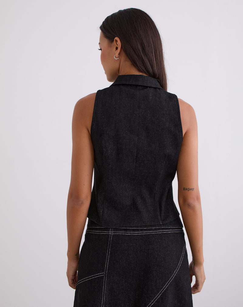 Image de la veste Janae en Denim Black Wash