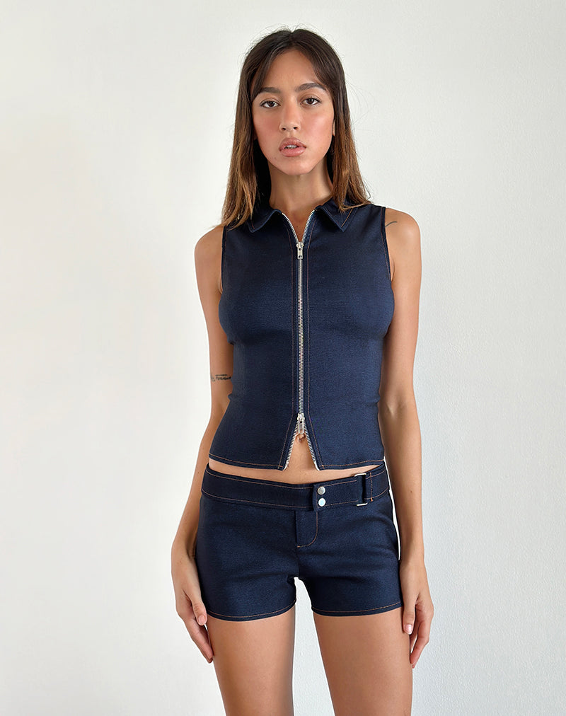 Pantalon Jarli en denim chambray