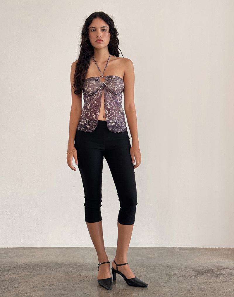 Image de Janar Top in Batik Botanical Brown