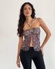 Image de Janar Top in Batik Botanical Brown