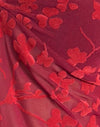 Grunge Flower Flock Rouge