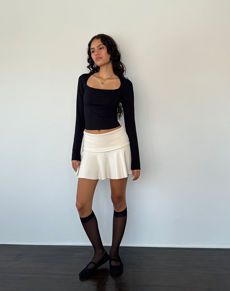 Image de Jansu Lycra Long Sleeve Top in Black