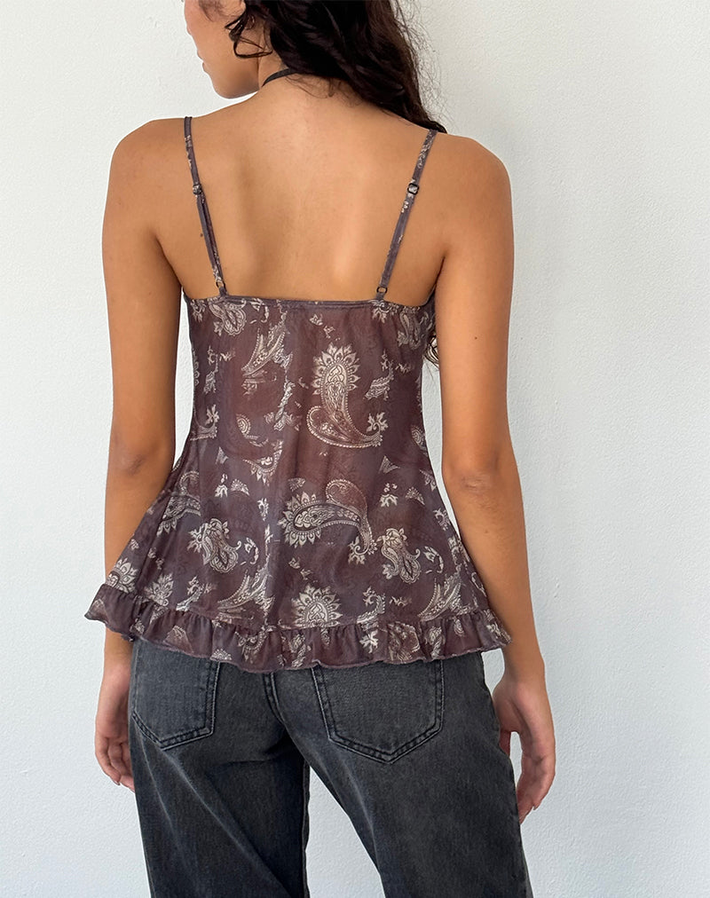 Image de Jaraga Butterfly Top in Tonal Black Paisley