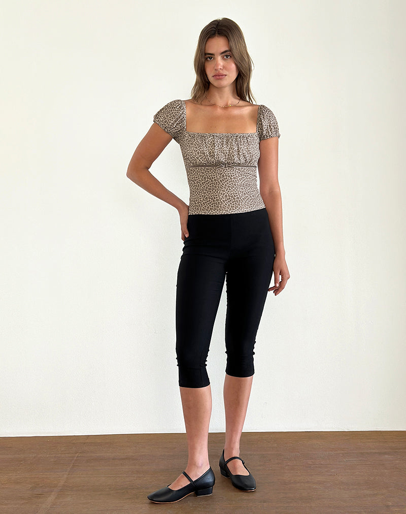 Image de la blouse Jarji en léopard délicat Light Brown