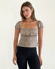 Image de la blouse Jarji en léopard délicat Light Brown