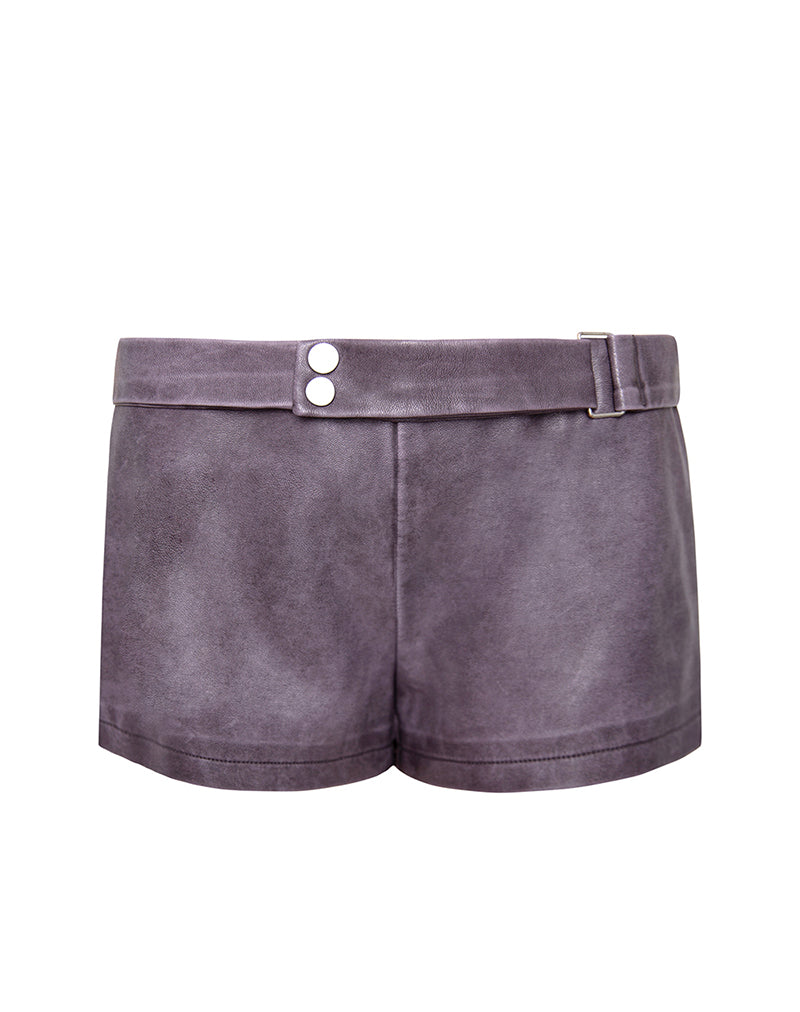 Image de Jarli Hot Pants in Distressed PU Washed Plum