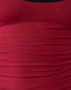 Rouge Adrénaline avec fixation noire