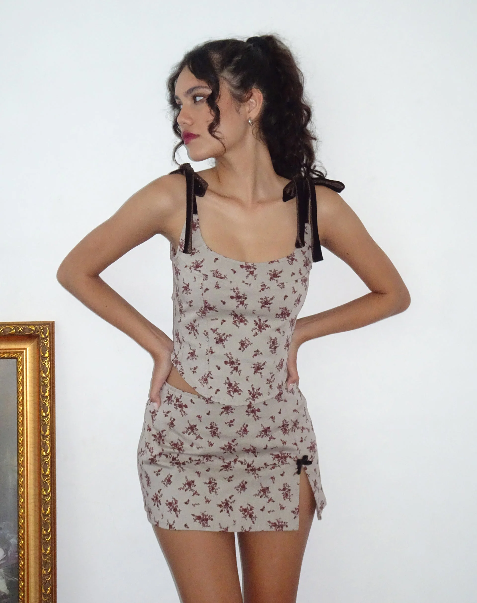 Image de Jatmi Corset Top in Rose Garden Grey
