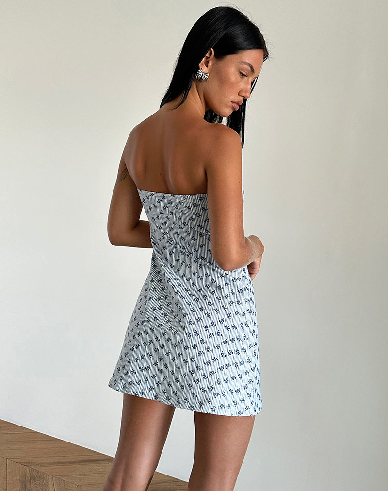 Image de Javaya Mini robe bandeau à rayures florales