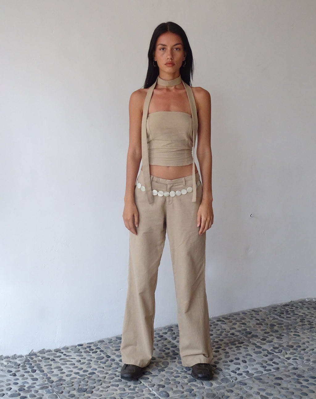 Pantalon MOTEL X JACQUIE Jawi en taupe clair