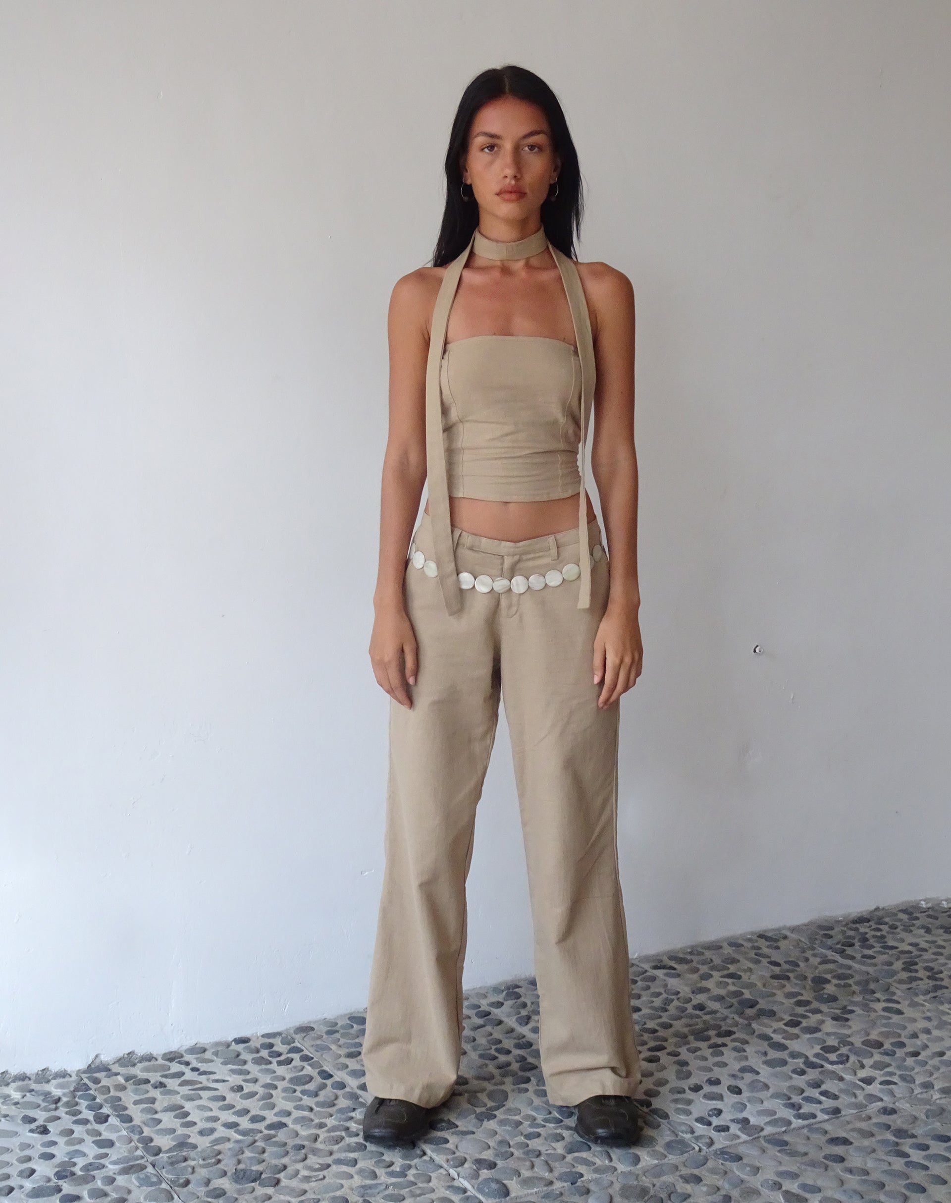 Image de MOTEL X JACQUIE Pantalon Jawi en taupe clair