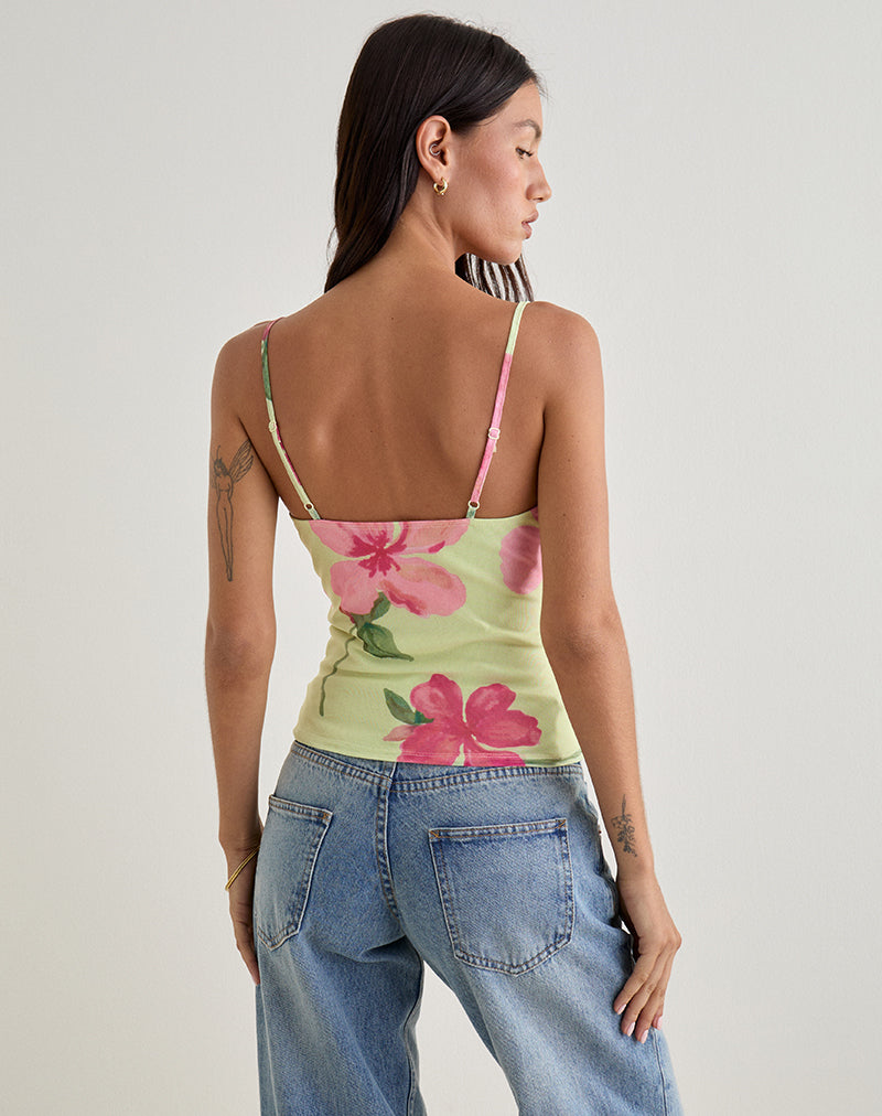 Image de Jefita Cami Top in Watercolour Hibiscus Yellow