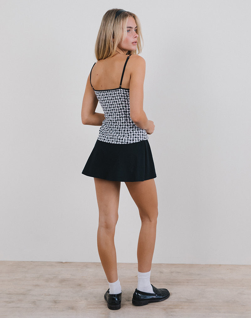 Image de Jeiha Cami Top in Floral Gingham Black