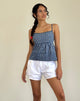 Image de Jeju Top in Navy Tartan Poplin