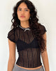 Image de Jennifer Unlined Top in Lace Black