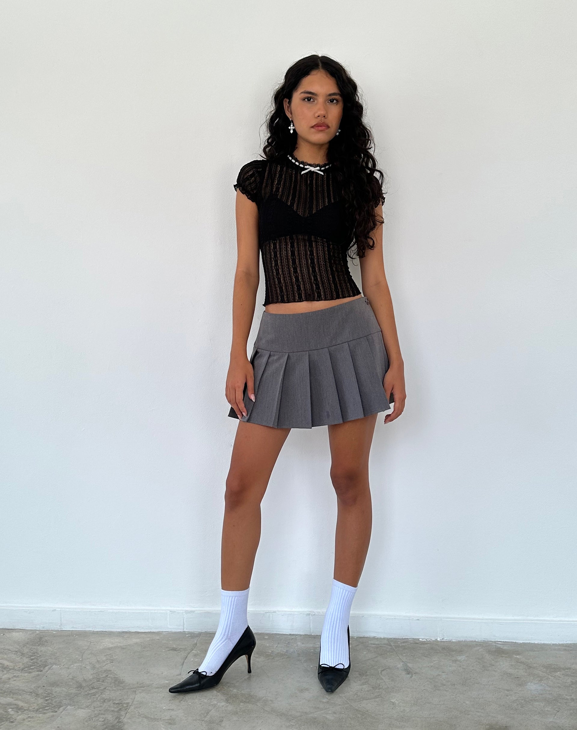 Image de Jennifer Unlined Top in Lace Black