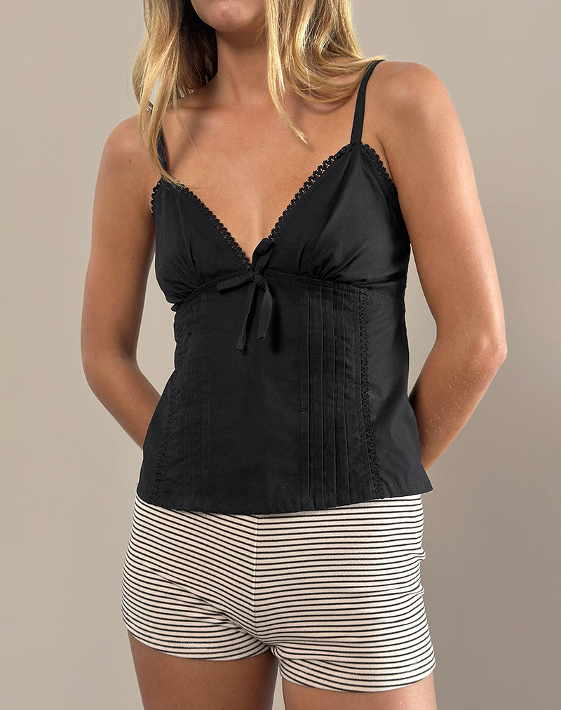 Image de Jepuni Cami Top in Black Poplin