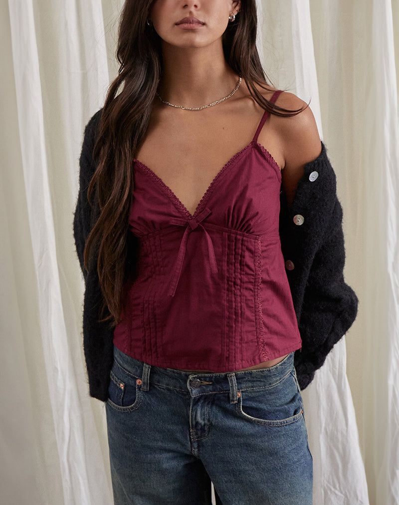 Image de Jepuni Cami Top in Burgundy