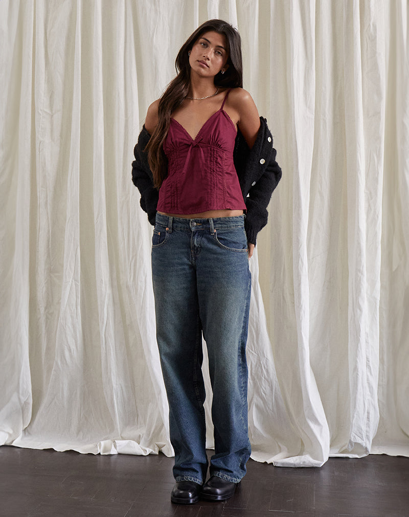 Image de Jepuni Cami Top in Burgundy