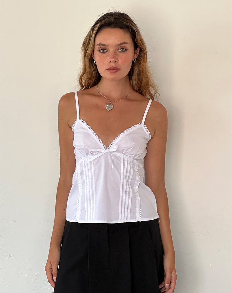 Image de Jepuni Cami Top in White Poplin