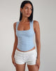 image de Jinisa Corset Top in Nantucket Blue