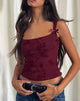 Image de Jiniso Vest Top in Botanical Flower Flock Maroon