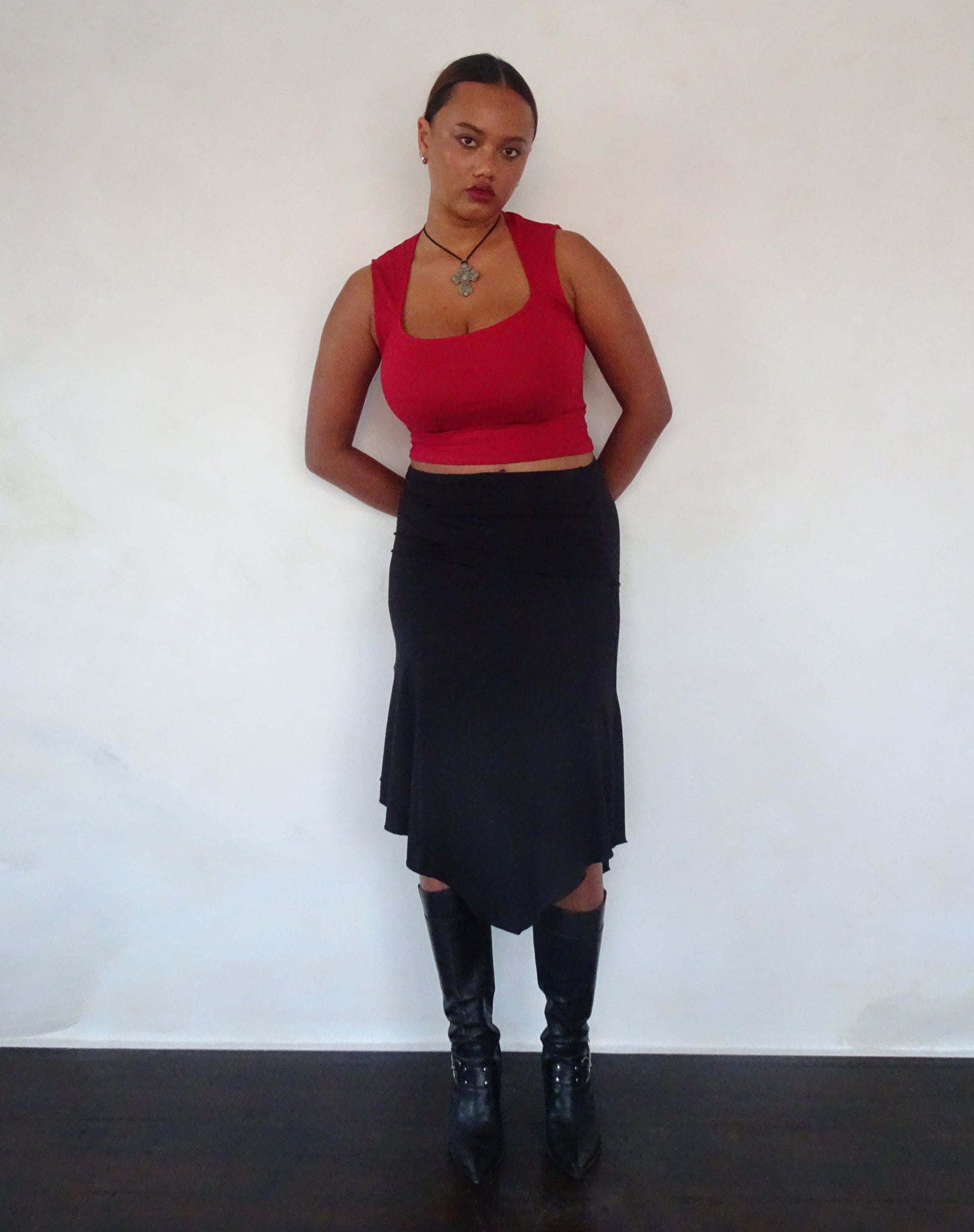 Image de Jinsu Crop Top in Adrenaline Red