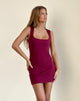 Image de Jinsuen Mini robe bodycon en lycra bourgogne