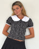 Image de la blouse Jisoya en noir Ditsy Romance