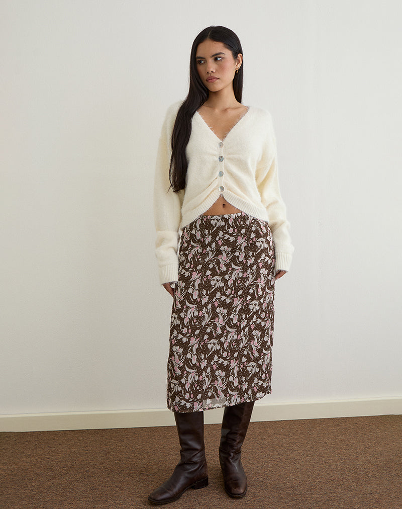 Image de Jiyo Cardigan froncé en maille ivoire