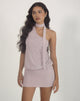 Image of Joanka Tie Neck Dress in Shimmer Lurex Pink