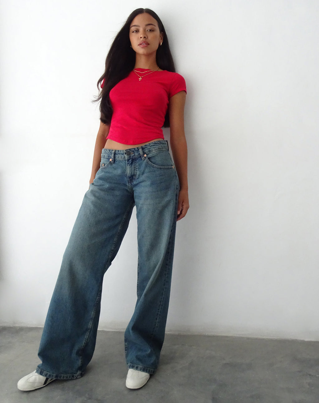 Tee-shirt en jersey Jojes, rouge tango