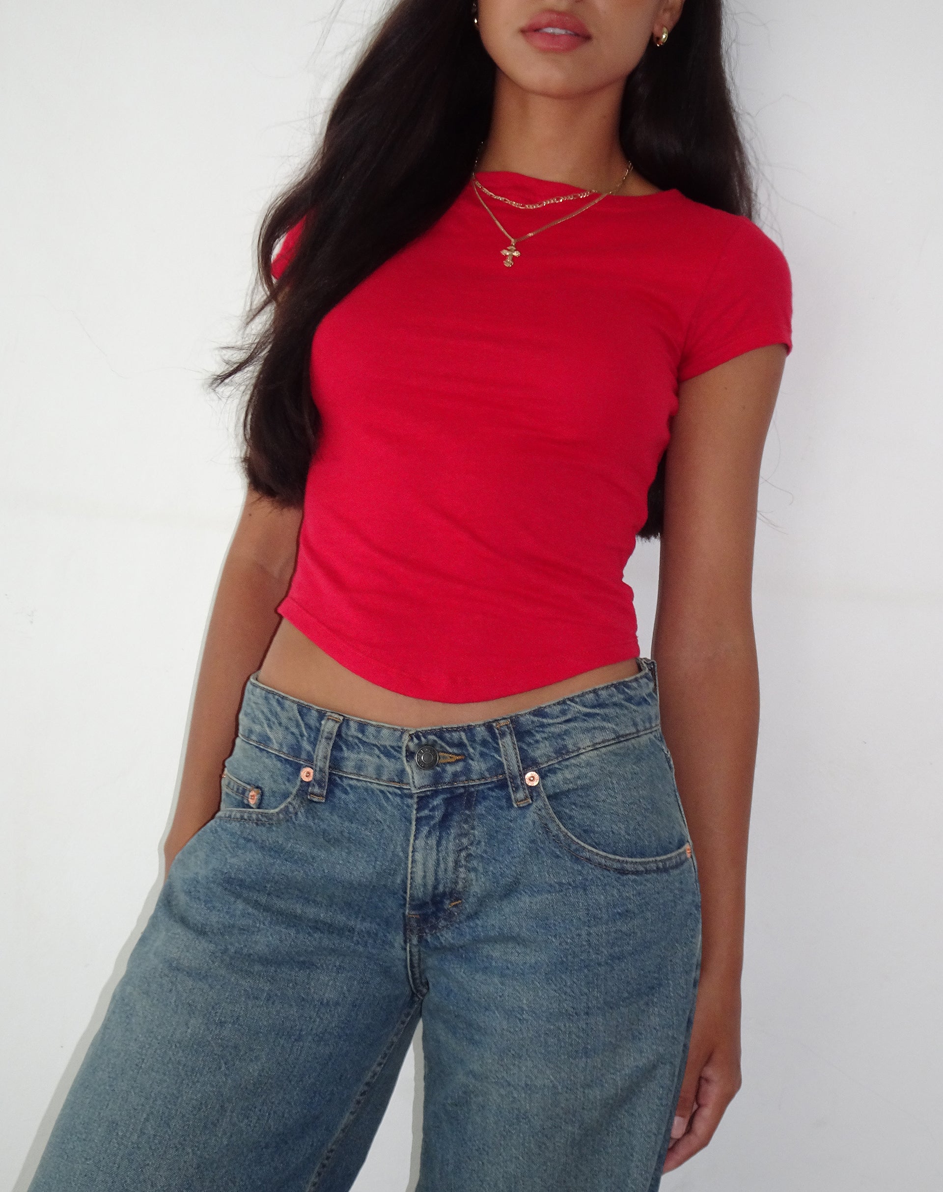 Image de Jojes Jersey Tee in Tango Red