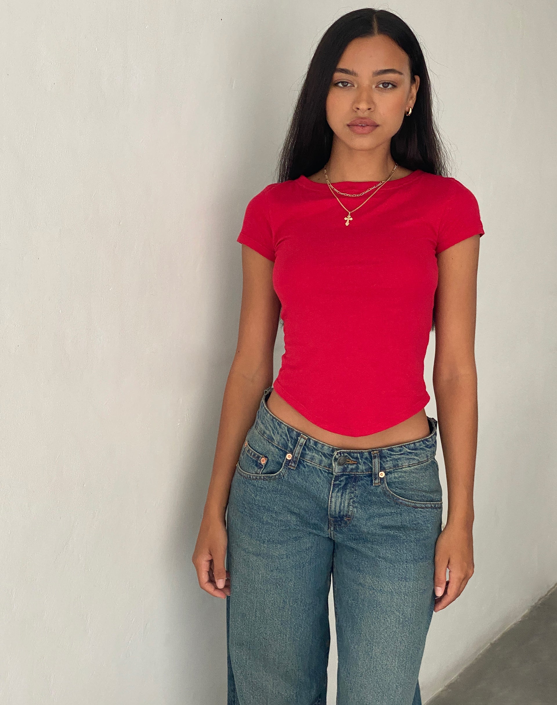 Image de Jojes Jersey Tee in Tango Red