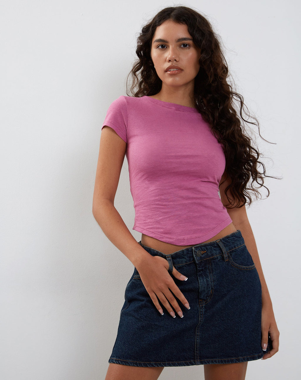 Jojes - T-shirt en jersey, rose cachemire