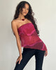 Image de Joyce Longline Waterfall Tube Top in Plum Watercolour