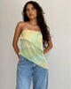 Image de Joyce Longline Waterfall Tube Top in Yellow Watercolour