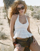 Image de Juanita Frill Halterneck Top in Crochet White