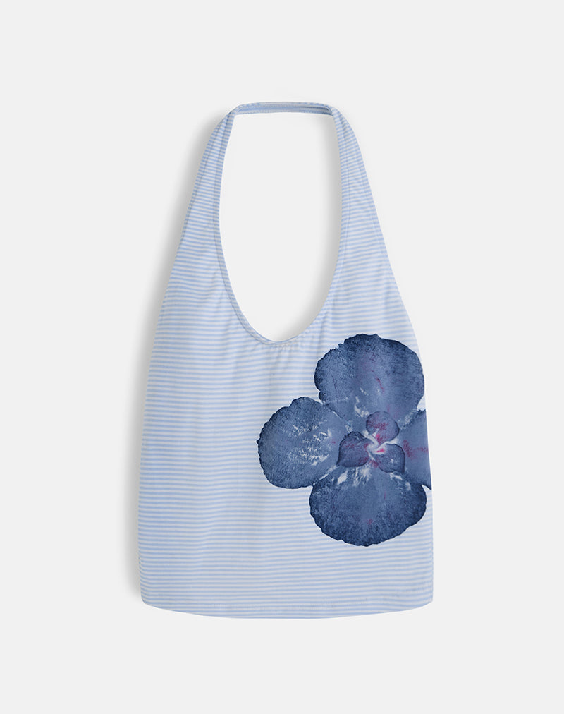 Image de Jules Top in Stripe Floral Baby Blue