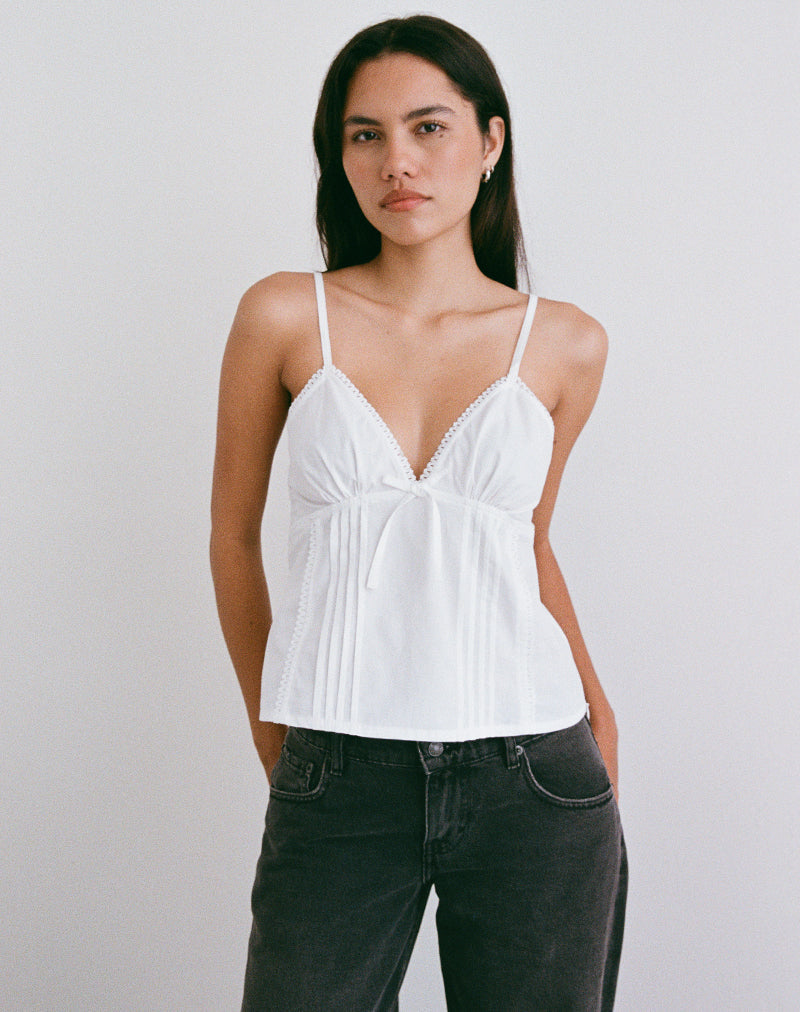 Image de Jepuni Cami Top in White Poplin
