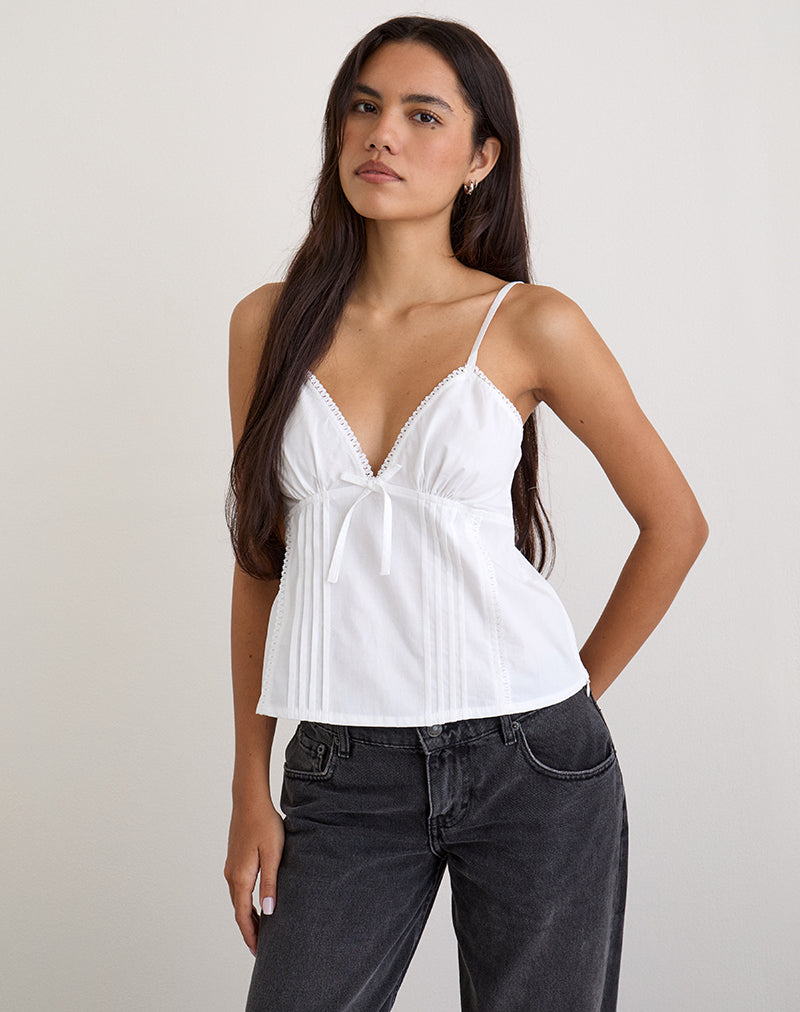 Image de Jepuni Cami Top in White Poplin