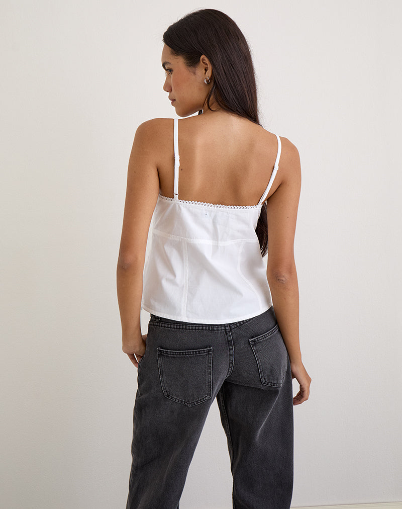 Image de Jepuni Cami Top in White Poplin