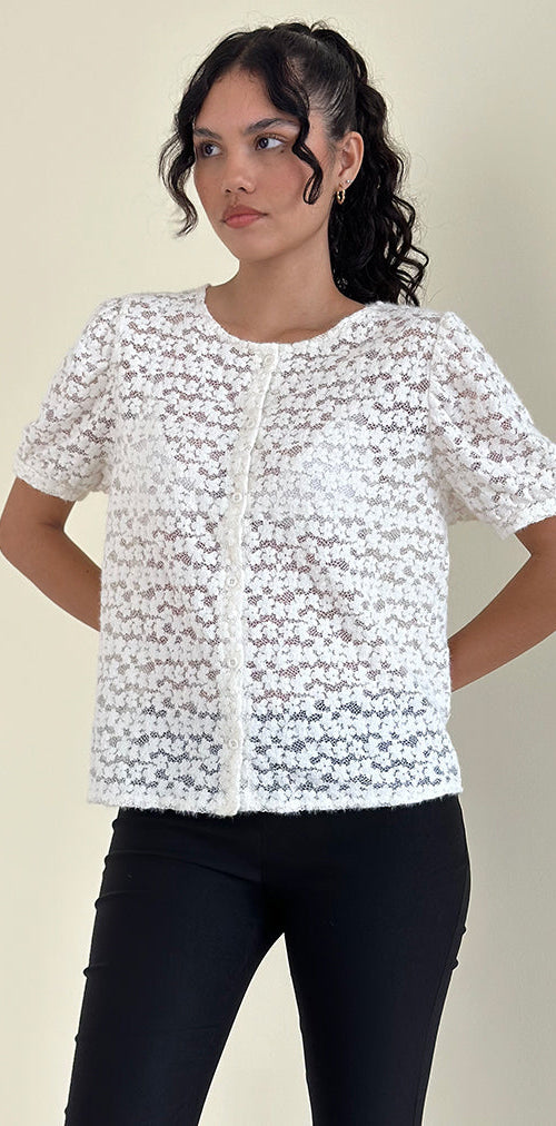 Image de Kaelyn Top in Dahlia Lace Ivory