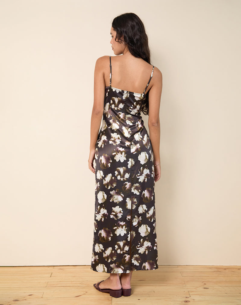 Image of Kafka Maxi Dress in Brown Floral Print