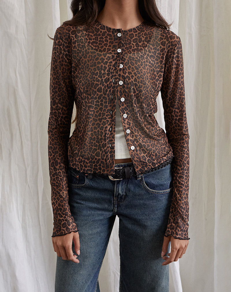 Image de marque : Kahula Shirt in Mesh Rar Leopard