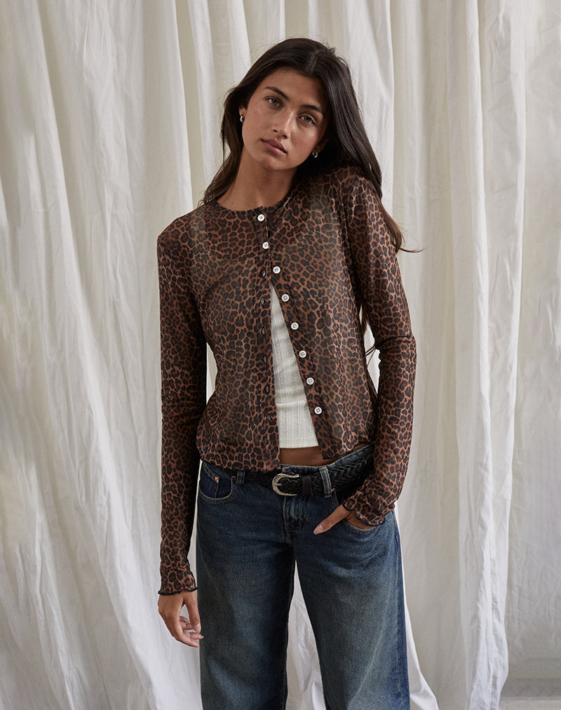 Image de marque : Kahula Shirt in Mesh Rar Leopard