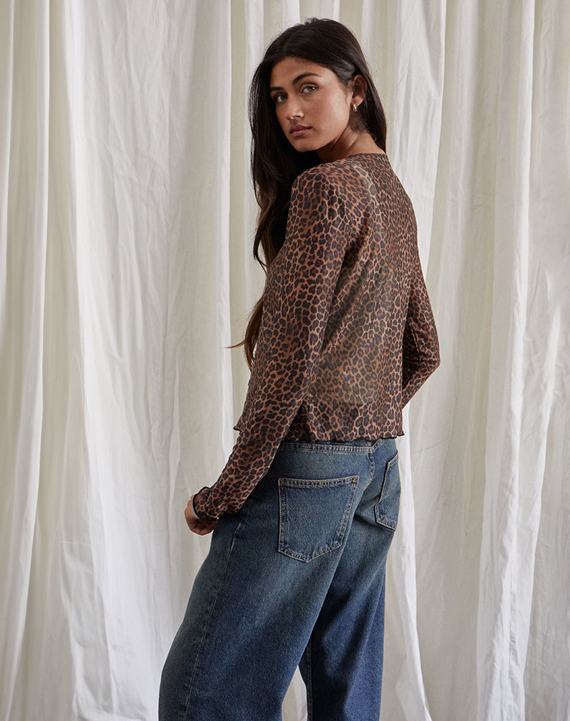 Image de marque : Kahula Shirt in Mesh Rar Leopard