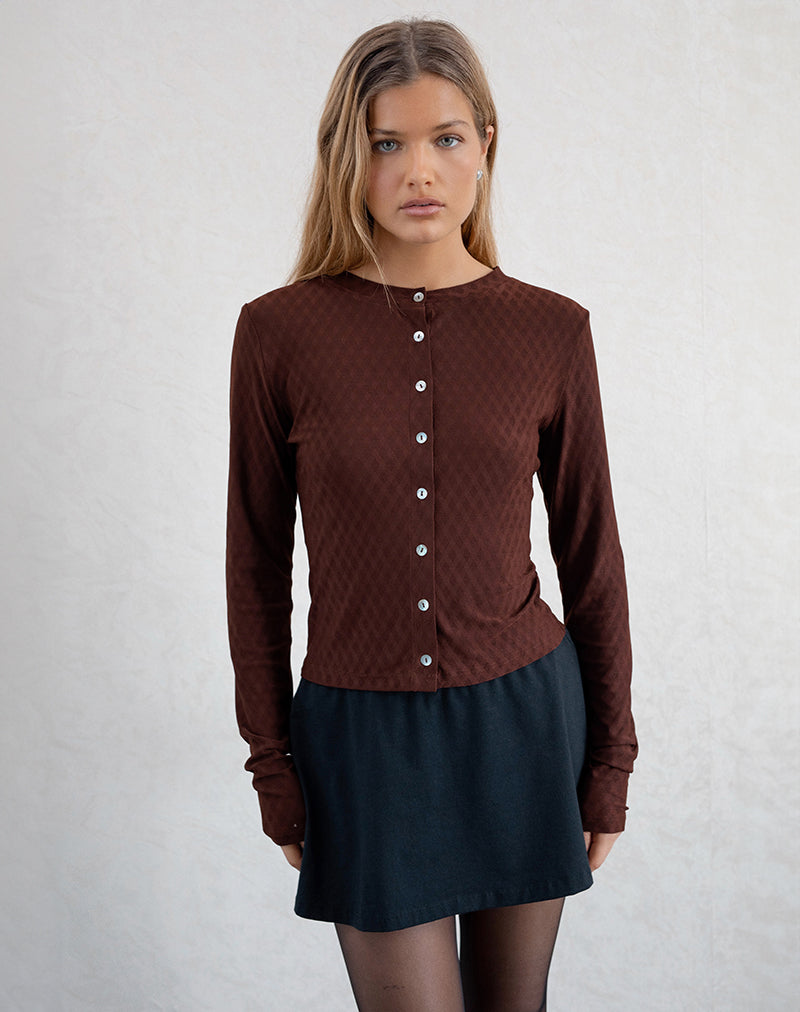 Image de Kahula Shirt in Argyle Mesh Brown